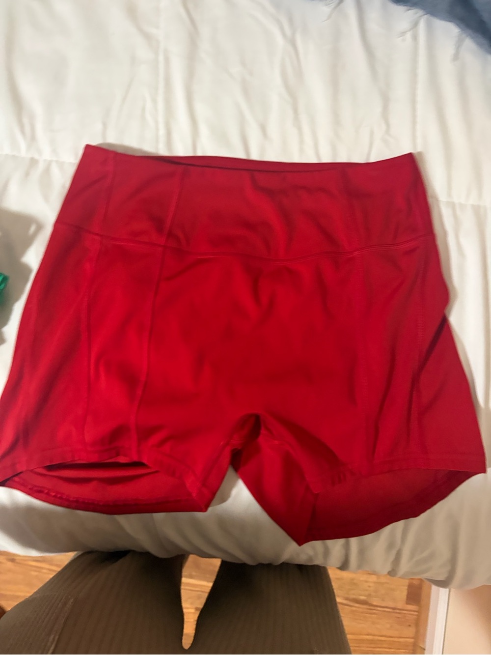 Gymshark Red High-Waist Athletic Shorts